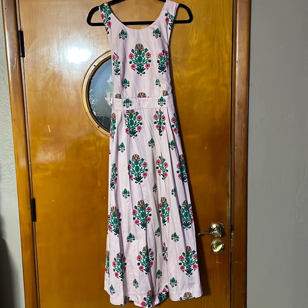 Pink summer midi dress